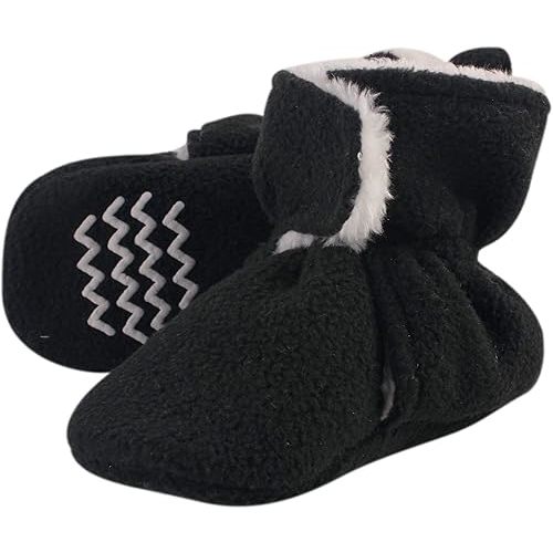 Hudson Baby Unisex Baby Cozy Fleece and Faux Sherpa Booties