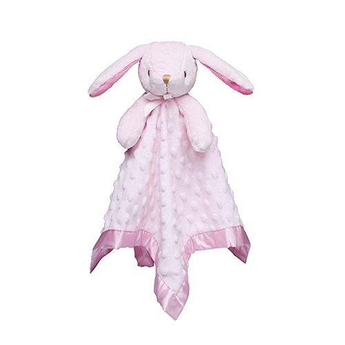 Pro Goleem Loveys for Babies Bunny Security Blanket Baby Girl Gifts Newborn Soft Pink Lovie for Infant and Toddler Snuggle Toy Stuffed Animal, Pink 16 Inch - Pink Bunny
