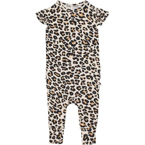 Posh Peanut Baby Ruffled Cap Sleeve Rompers - Newborn Girls Clothes - Kids One Piece PJ - Soft Viscose from Bamboo