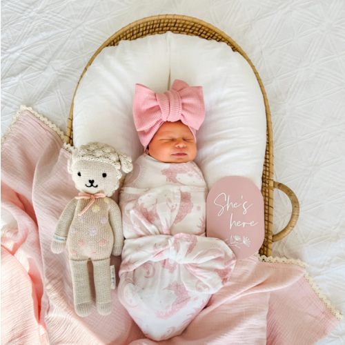 Crinkle Lace Blanket | Baby Pink – Little and Fern