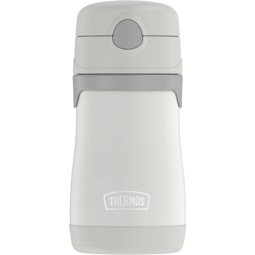 THERMOS BABY 10 ounce Stainless Steel Vacuum Insulated Straw Bottle, Gray
