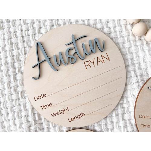 Birth Announcement Sign for Hospital, Baby Announcement Name Sign for Hospital, Name Plate Announcement, Newborn Sign for Boy, Newborn Gift