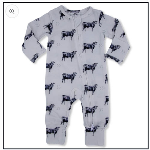 Gray Angus Folding Feet Jammies – Cowkid Clothing Company