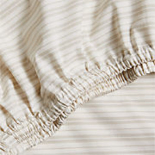 Frenchie Natural Taupe Organic Cotton Baby Crib Fitted Sheet by Leanne Ford + Reviews | Crate & Kids