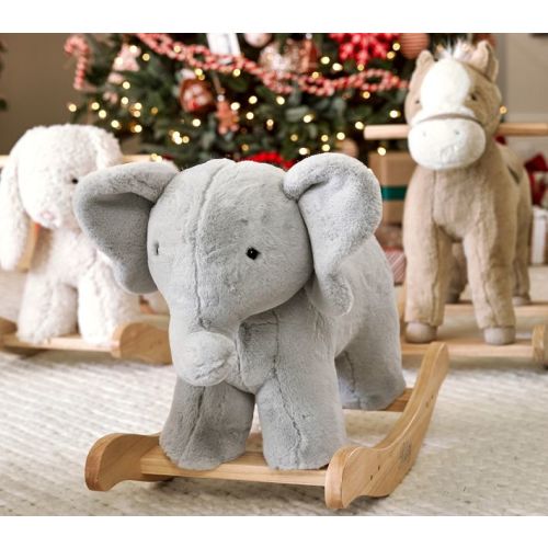 Elephant Critter Plush Nursery Rocker