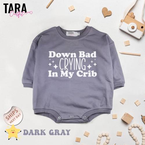 Down bad crying in my crib baby Bodysuit , funny Baby Romper, new baby gift , baby shower gift , 2000386