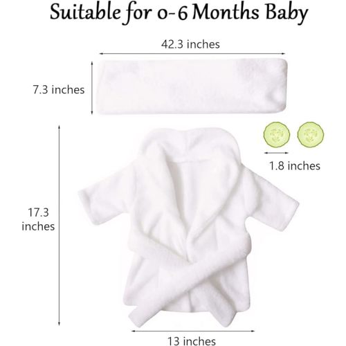 M&G House Newborn Bathrobe (White) - Small: 0-6 Months