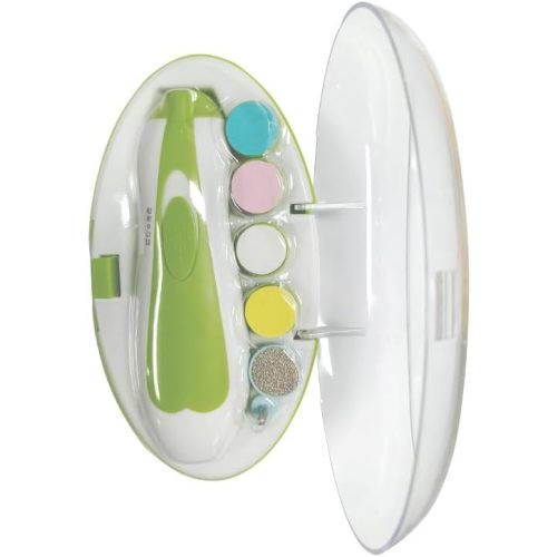 Electric Baby Nail Trimmer, Safe Baby Nail File with Light and 6 Grinding Pads for Newborn Toddler Toes and Fingernails,Baby Nail Trimmer Infant Nail File Electric (Green)