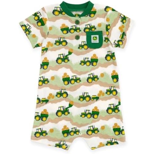 John Deere Truck Romper Newborn to Toddler Sizes (Newborn - 3T)