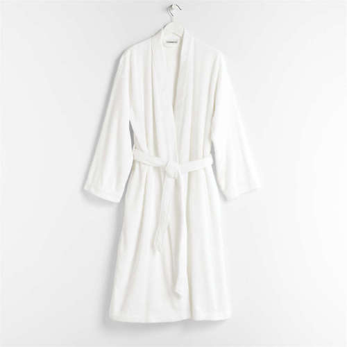 Personalized Organic Turkish Cotton Crisp White Bath Robe L/XL
