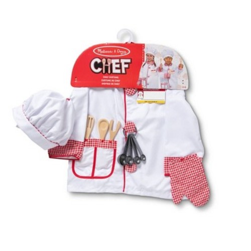 Melissa & Doug Chef Role Play Costume Dress - Up Set With Realistic Accessories