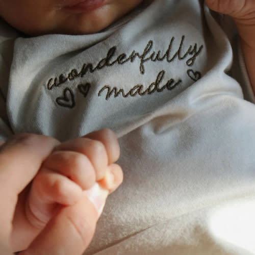 Wonderfully Made Embroidered Onesie