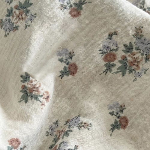 BuLuTu Cotton Muslin Toddler Blanket for Kids Girls Boys, Soft Lightweight Baby Quilts 2 Layers Large Muslin Crib Blanket Floral Toddler Quilted Blankets, All Seasons, 47"x51"