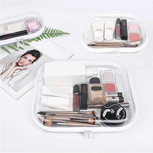 Clear Hard Plastic Zipper Case Organizer Bin for Toy Storage
