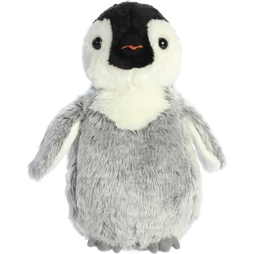 Aurora® Adorable Flopsie™ Penny Penguin™ Stuffed Animal - Playful Ease - Timeless Companions - Gray 12 Inches