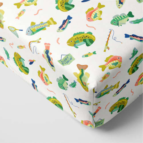 Gone Fishin' Fitted Crib Sheet