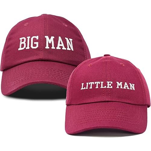 DALIX Big Man Little Man Hat Father Son Matching Cap Fun Gifts