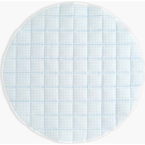 Picnic Gingham Play Mat, Blue - Gooselings Blankets & Quilts | Maisonette
