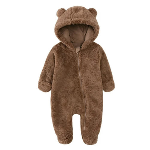 Baby Boys Kids Romper Girls Snowsuit Winter Coat Baby Winter Romper Solid Bear Warm Boys Baptism Outfit Hooded Footed Romper Jumpsuit Baby Snap Front Romper Outfits 6-9months - Walmart.com