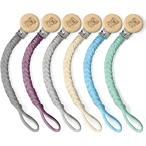 PandaEar Baby Pacifier Clips Solid Color, 4 Pack Universal Holder Leash for  Boys and Girls, Perfect for Baby Teething Toys Teethers and Baby Shower  Gift (Neutral) : : Baby Products