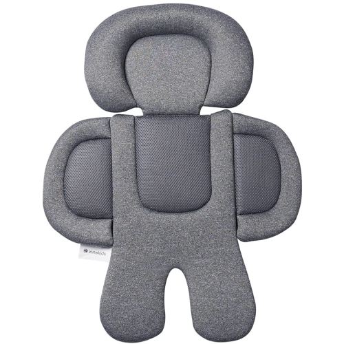 Innokids Infant Car Seat Insert for Newborn, 2-in-1 Reversible Soft Warm Padded Cushion Liner, Baby Head and Body Support for Stroller, Carseat, Swing (Gray/Black)