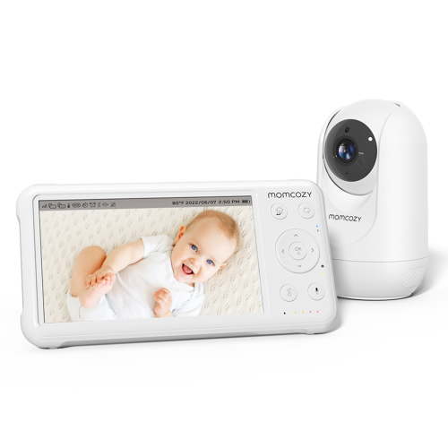 Momcozy Video Baby Monitor, 1080P 5" HD Baby Monitor with Camera and Audio, Infrared Night Vision, 5000mAh Battery, 2-Way Audio, Wide-angle View Temperature Sensor Lullabies and 960ft Range Ideal Gift - Walmart.ca