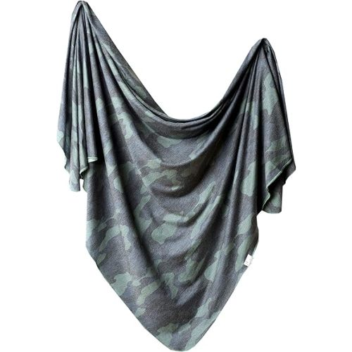 Copper Pearl Baby Swaddle Blanket - Premium Knit Baby Blanket, Large Soft Stretchy Receiving Blankets for Baby Boy and Girl, Swaddles for Newborn, Infant, and Toddler (Hunter)