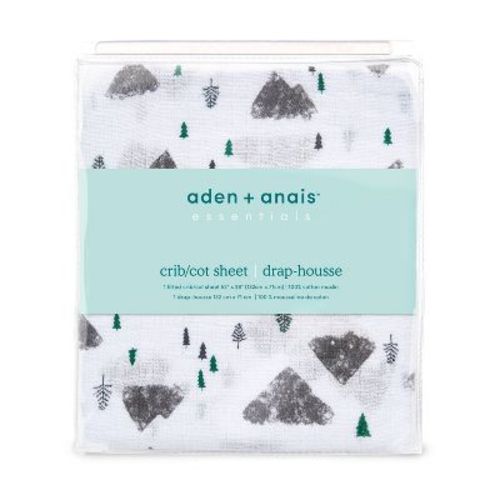 Aden + Anais Crib Sheet - Scenery White