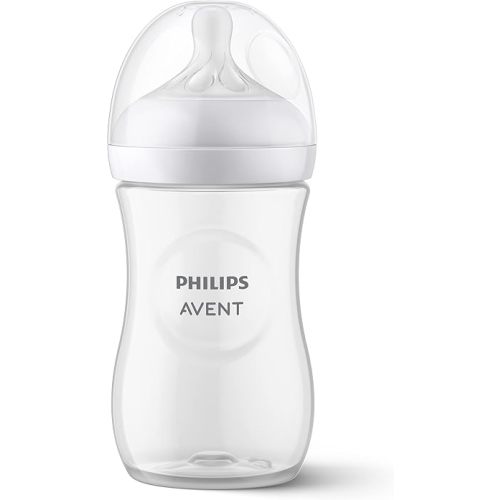 Philips AVENT Natural Baby Bottle with Natural Response Nipple, Clear, 9oz, 1pk, SCY903/01