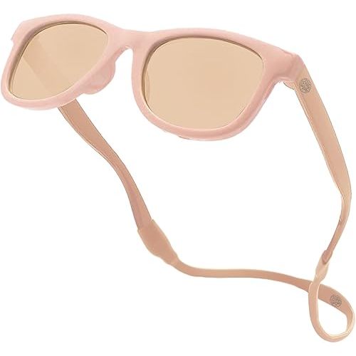 Polarized Baby Sunglasses With Strap - Unbreakable Flexible Infant Sunglasses For Toddlers Newborns 0-24 Months