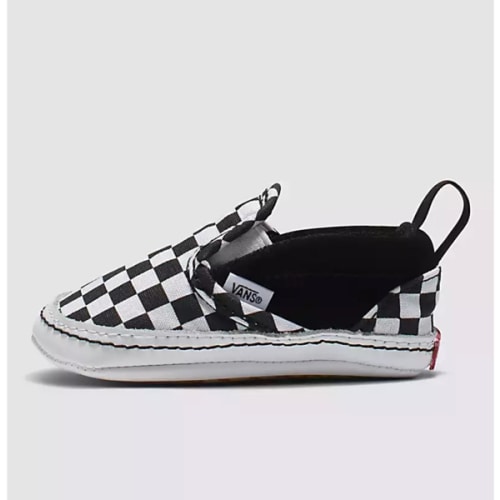 Infant Slip-On V Checkerboard Crib Shoe