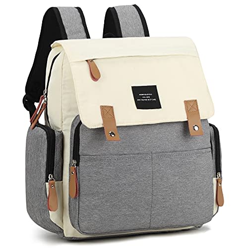 Diaper Bag Backpack for Mom, Cinkerr Large Backpack for Baby Boys/Girls, Portable Travel Mommy Bag with 3 Insulated Pockets, Baby Shower Gifts, Baby Registry Search Essentials for New Dads/Moms