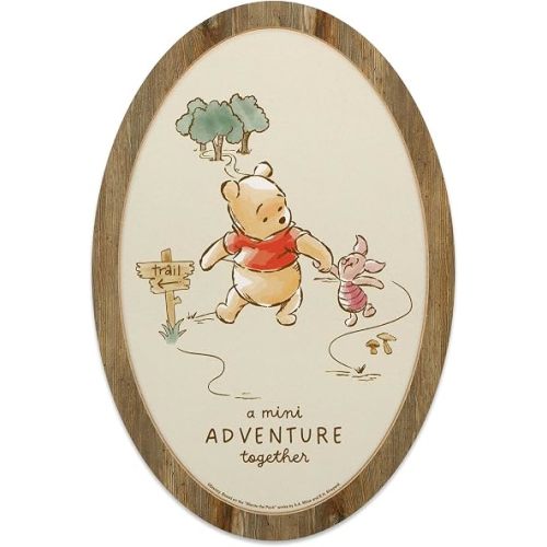Disney Winnie the Pooh and Piglet Mini Adventure Together Wood Wall Decor - Sweet Pooh Sign for Home