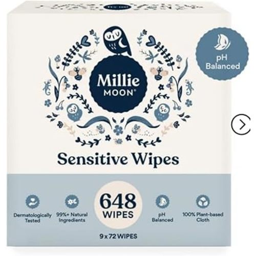 Millie Moon Sensitive Baby Wipes - Plant Based (648)