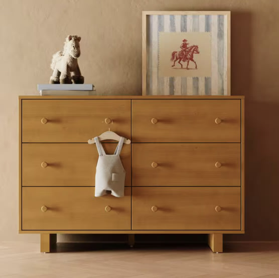 Storkcraft Almond Texas 6-Drawer 47.75 in. Wide Dresser 03776-907