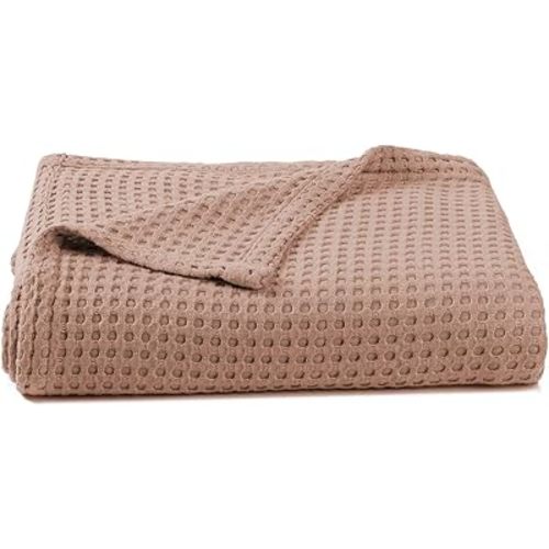 36” X 40” Inches Cooling Baby Waffle Weave Blanket, Ultra-Soft Lightweight Receiving Blanket for Newborn, Breathable Comfortable Baby Swaddle Blanket for Boys and Girls(Clay)