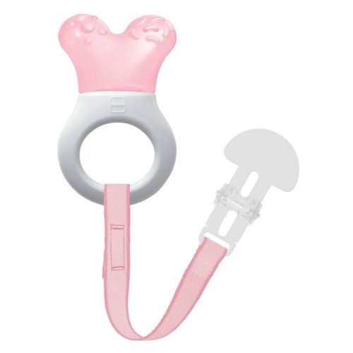 MAM Mini-Cooler Teether with Clip, Color: Pink