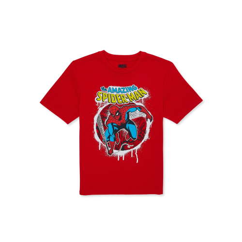 Marvel Boys Spider-Man City Slinger, Crew Neck, Short Sleeve, Graphic T-Shirt, Sizes 4-18
