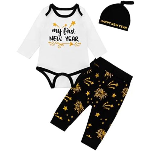 Newborn Baby Boy Christmas Outfit Infant My First Christmas Clothes
