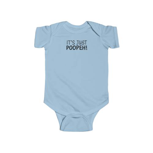 It&#39;s Just Poopeh -  Funny infant baby onesie Jersey Bodysuit 6-24M