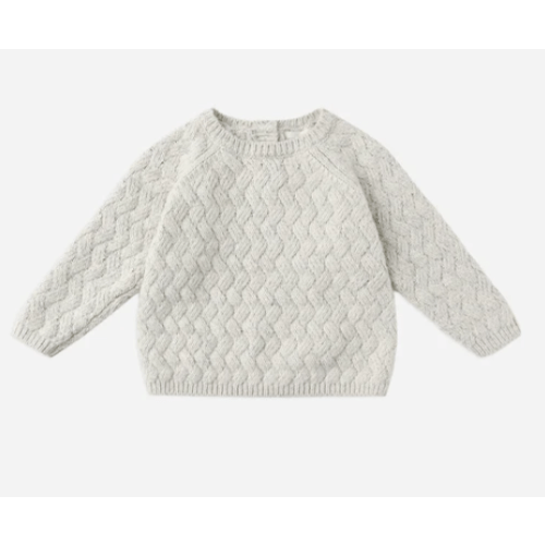 Knit Sweater || Heathered Blue – Quincy Mae
