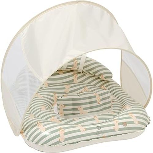 Interactive Baby Float | Duck Sage Stripe