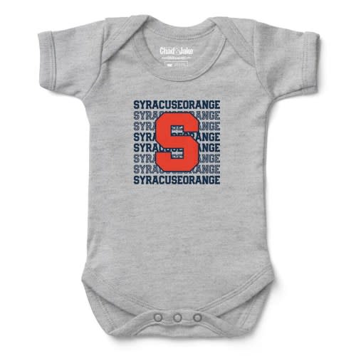 Infant Chad & Jake Navy Syracuse Orange Retro Bodysuit