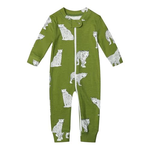 Owlivia Organic Cotton Baby Boy Girl Zip up Sleep N Play, Footless, Long Sleeve