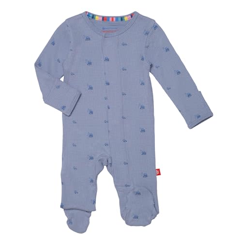 Magnetic Me Boys Modal Magnetic Baby Footie Pajamas | Silky Soft Modal Fabric | Baby Sleepers Available in Sizes PRE - 24M
