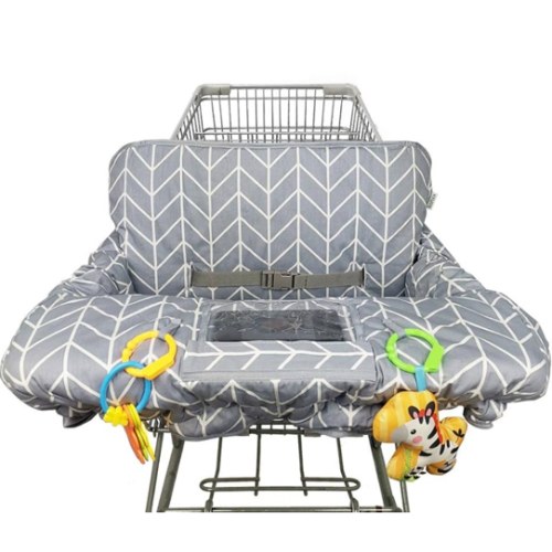 Shopping Cart Cover for Baby ICOPUCA Cotton High Chair Cover, Reversible, Machine Washable for Infant, Toddler, Boy or Girl (Grey Arrow Print)