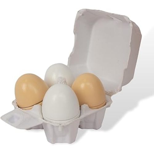 Wooden Eggs, 4PCS Easter Egg Cutting Toys Wooden Play Food Pretend Play Food Sets for Kids Early Development, Christmas Birthday Gifts