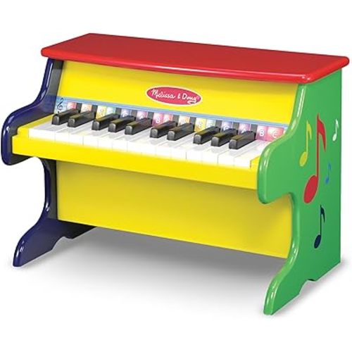 Melissa & Doug Learn-To-Play Piano With 25 Keys and Color-Coded Songbook Toy Piano Kids, Toddler Toys For Ages 3+