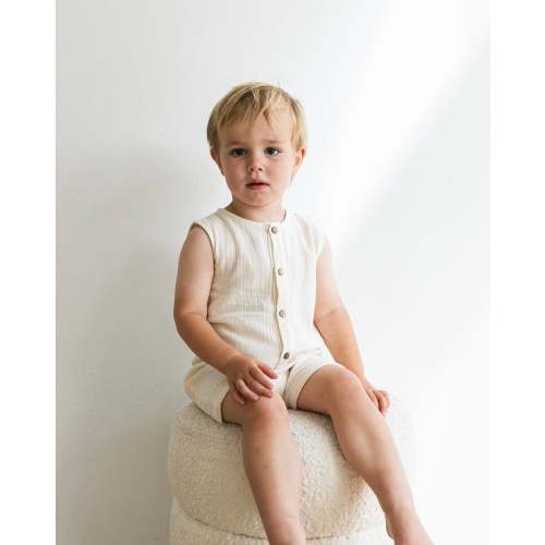 Muslin Romper - Ecru