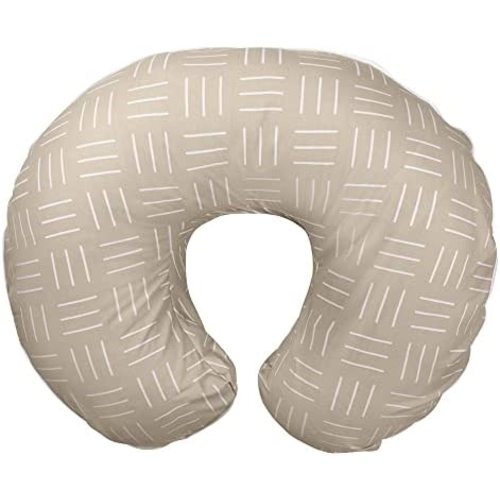 Boppy Organic Nursing Pillow and Positioner | Sand Criss Cross | Breastfeeding, Bottle Feeding, Baby Support | with Organic Cotton Cover | Awake-Time Support | Amazon Exclusive